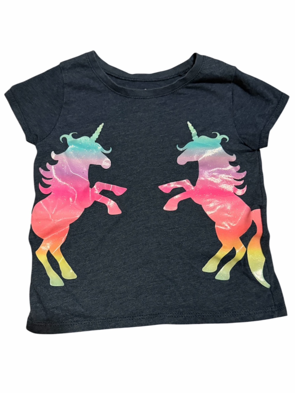 Garanimals Dark Blue Tee with Rainbow Unicorns
